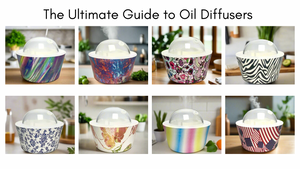 A sleek, modern oil diffuser releasing mist with calming essential oils for a serene home atmosphere.