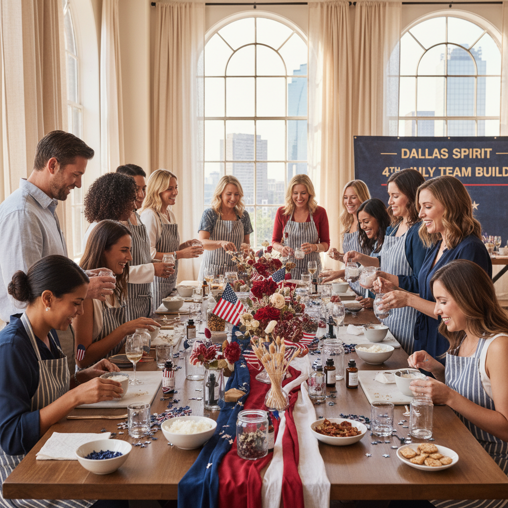 Corporate 4th of July team building activities in Dallas — candle making class by You Me and Emilio