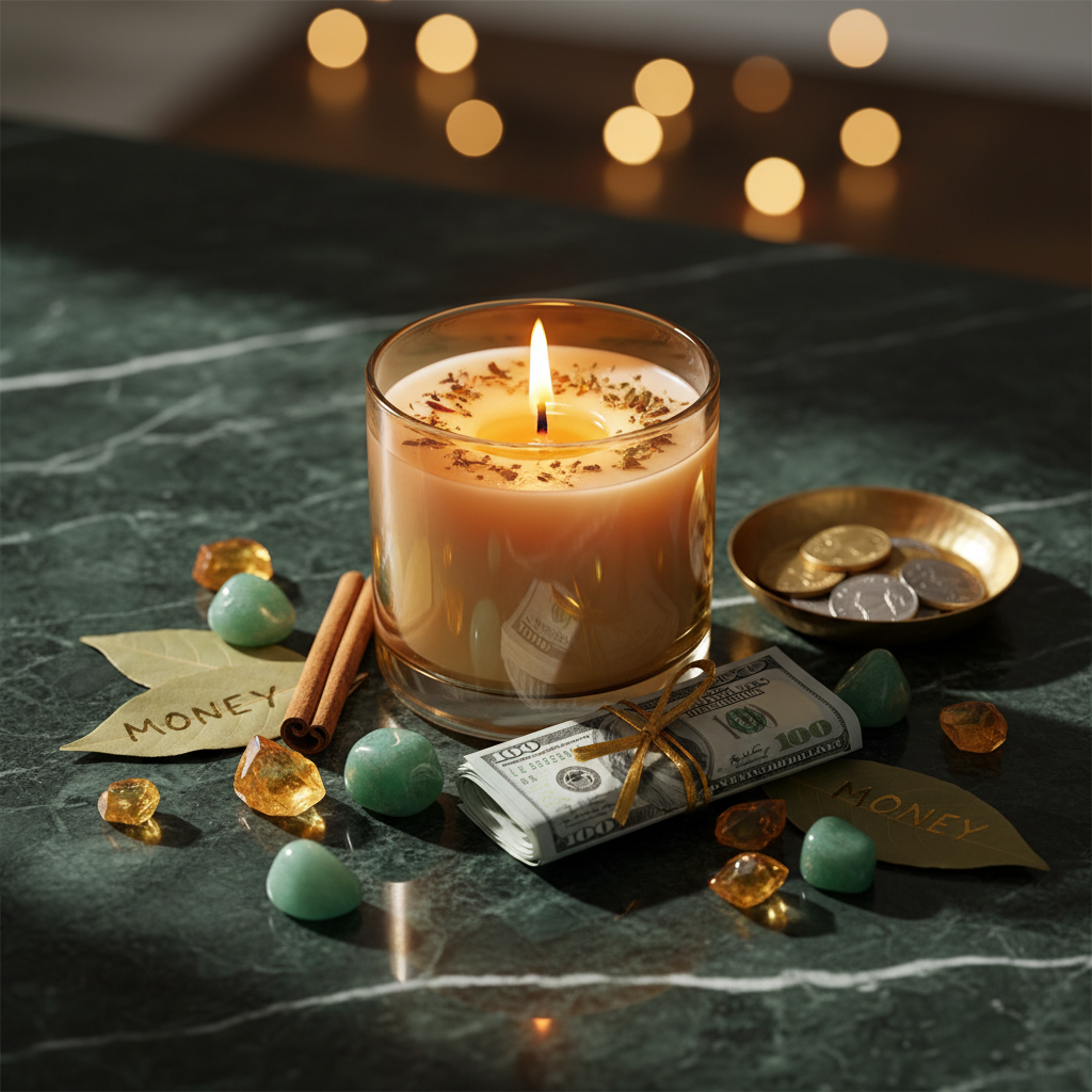 Money manifestation candle ritual step-by-step guide by You Me and Emilio