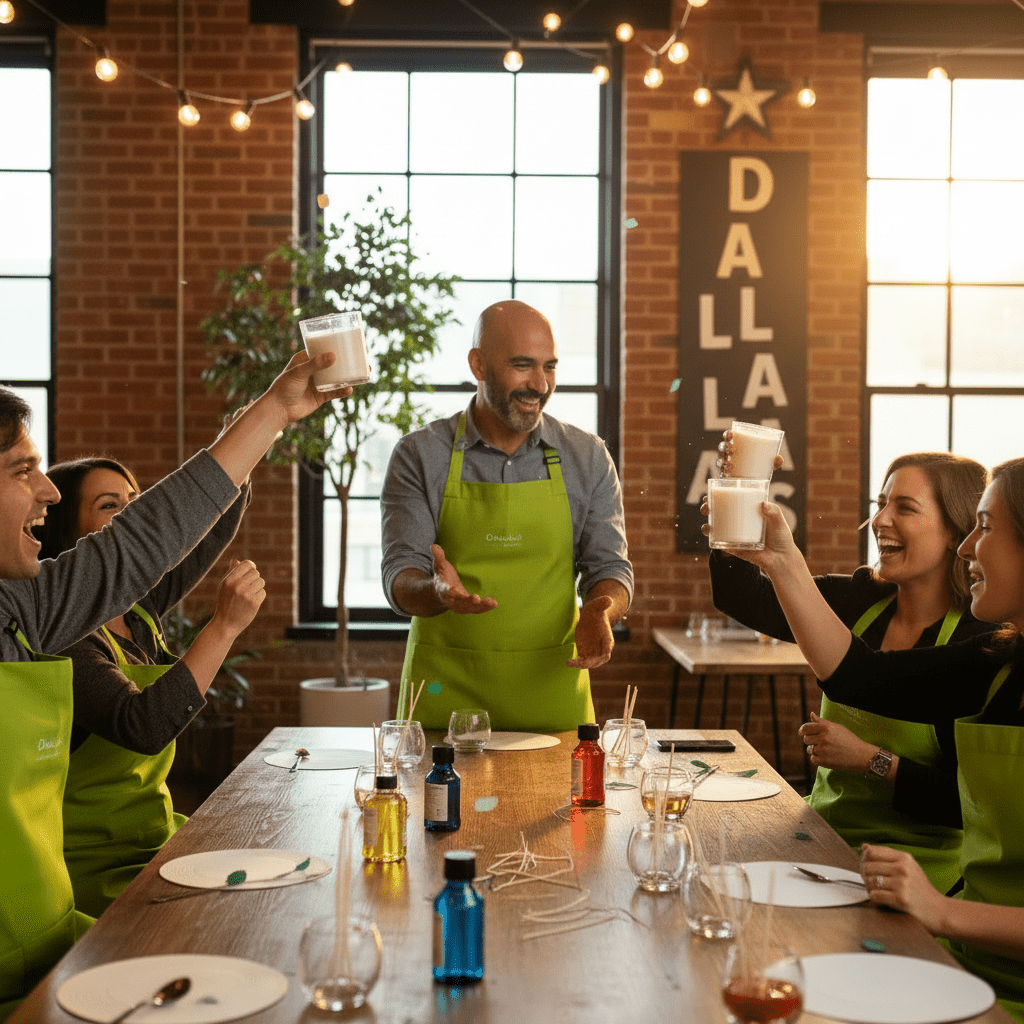 Team Building Dallas: The Art of Candle Making Experience for Corporate Groups - You Me and Emilio
