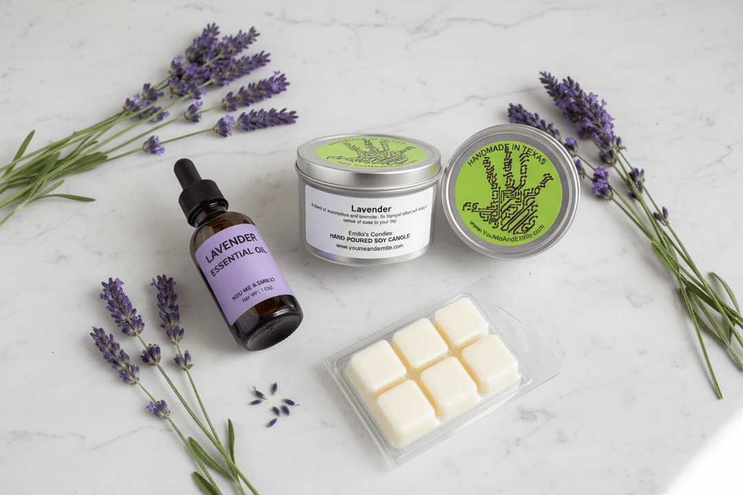 Lavender Collection – Calming Soy Candles, Wax Melts & Essential Oils - You Me and Emilio