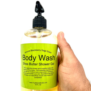Almond Blackberry Sage Body Wash | Shea Butter Shower Gel