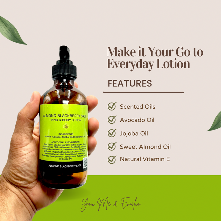 Make it your go to everyday lotion, Made with scented oils, avocado oil, jojoba oil, sweet almond oil, and natural vitamin E. 