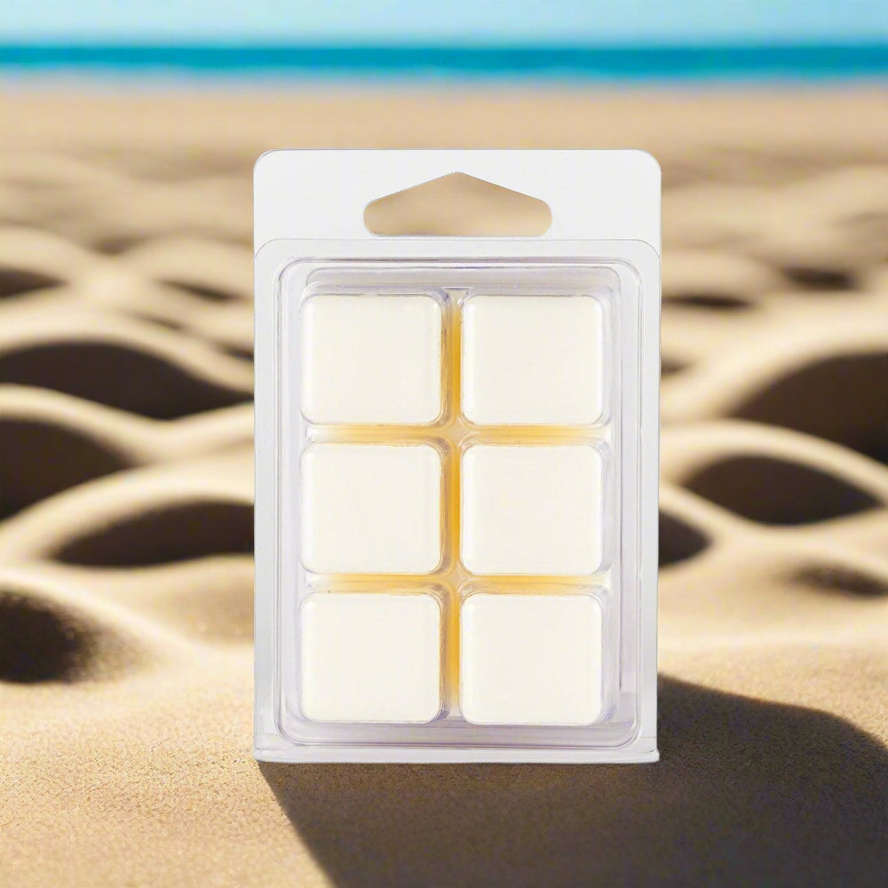 Beach Wood Soy Wax Melts with a fresh blend of vetiver, salt air, and driftwood scents.