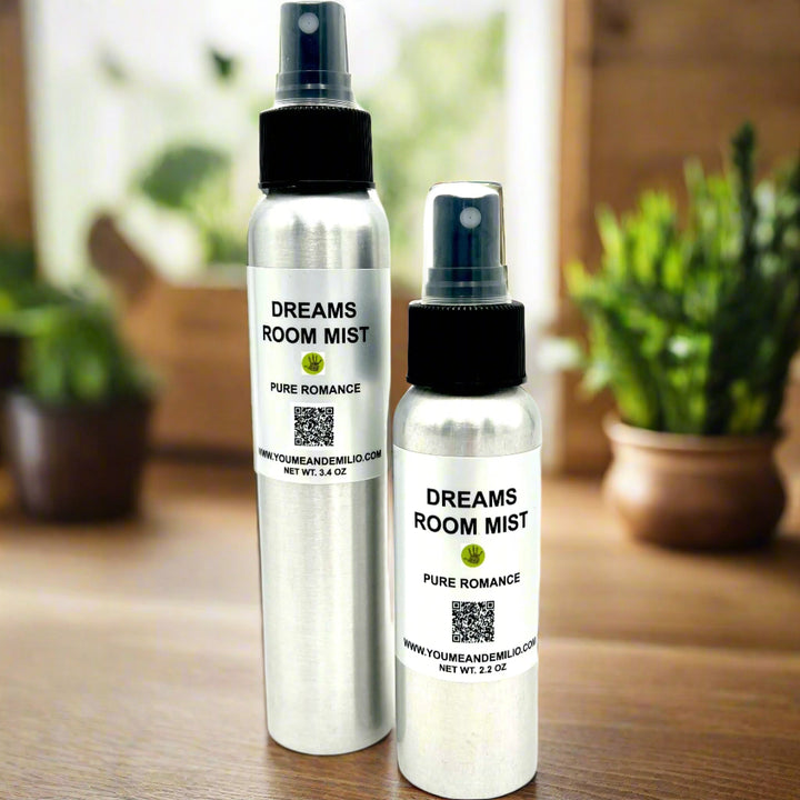 dreams room mist both aluminum bottles small and large