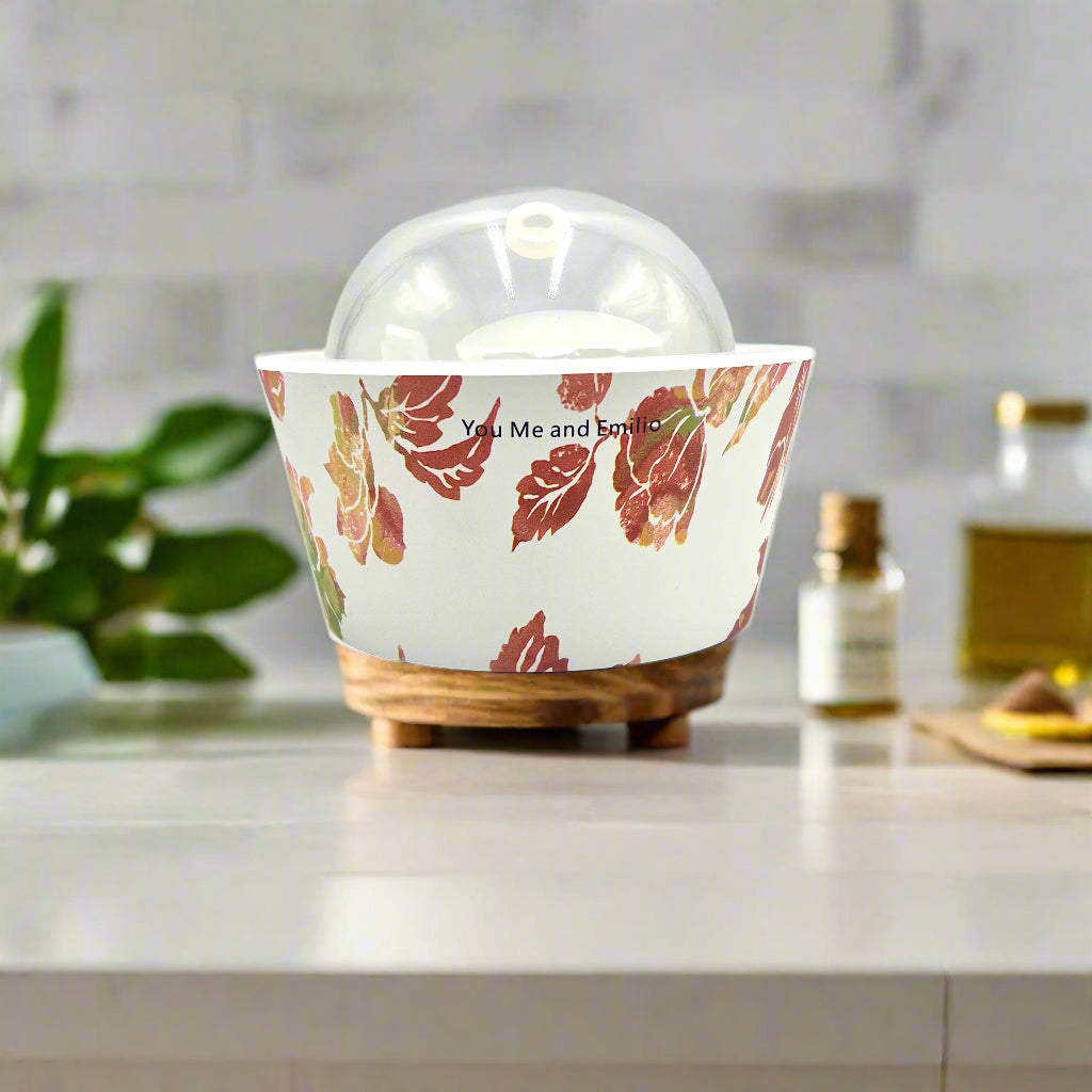 Elegant Blooming Essence Oil Diffuser featuring sculptural floral design and soft misting by YOU ME & EMILIO.