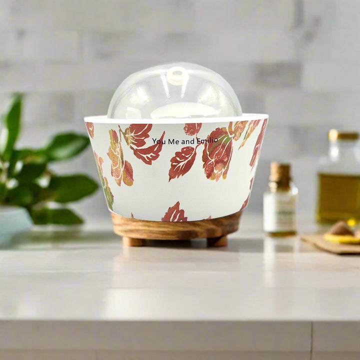 Elegant Blooming Essence Oil Diffuser featuring sculptural floral design and soft misting by YOU ME & EMILIO.