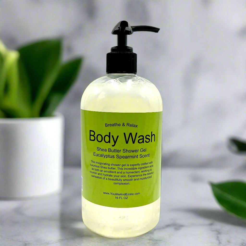 Breathe & Relax Body Wash | Shea Butter Shower Gel | Hand Poured in Dallas Texas | Scented Body Wash | Fragrance Oils | Bath & Body Works | Pamper Yourself