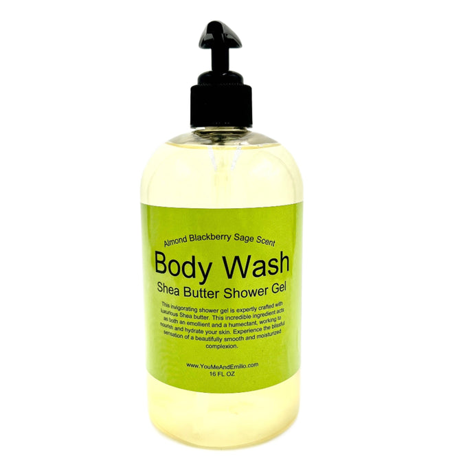 Almond Blackberry Sage Body Wash | Shea Butter Shower Gel