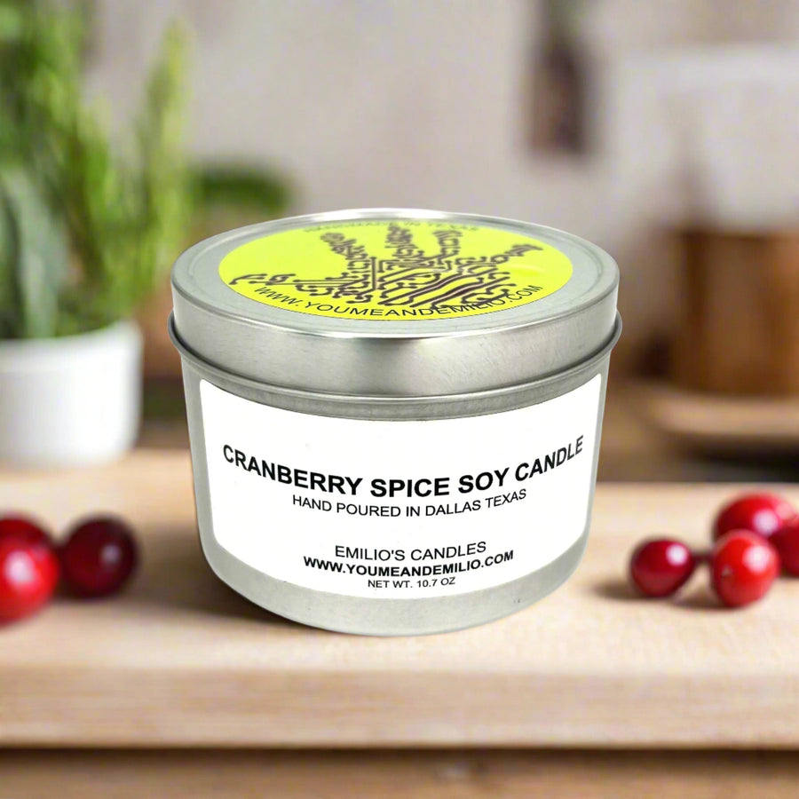 Cranberry Spice&nbsp;Soy Candle&nbsp;&nbsp;

Our Cranberry Spice Soy Candle is a delightful blend of delectable cranberry tarts, spicy cinnamon, and the enticing aroma of clove. This fragrance is the perfect addition to your festive season, adding a special touch to your home and creating a warm and inviting atmosphere.