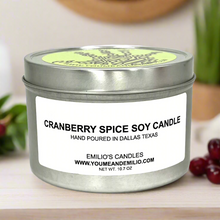 Cranberry Spice&nbsp;Soy Candle&nbsp;&nbsp;

Our Cranberry Spice Soy Candle is a delightful blend of delectable cranberry tarts, spicy cinnamon, and the enticing aroma of clove. This fragrance is the perfect addition to your festive season, adding a special touch to your home and creating a warm and inviting atmosphere.