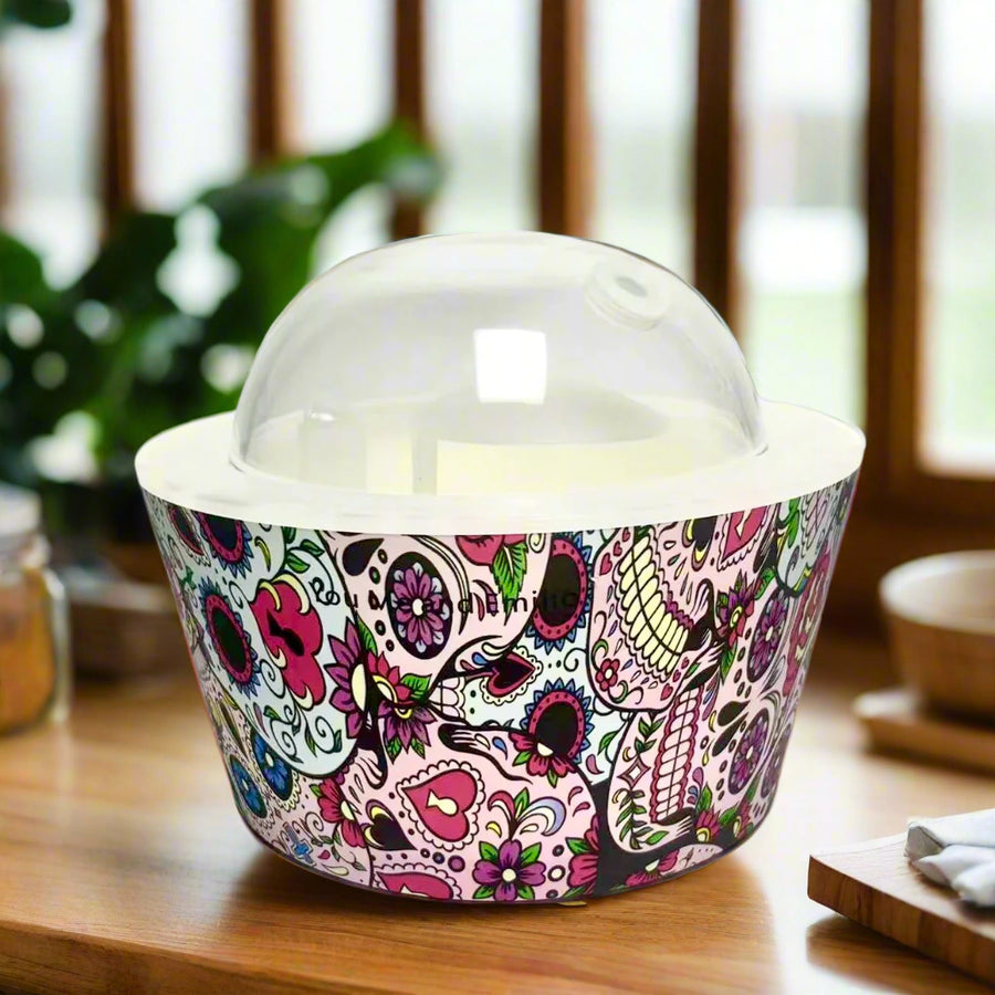 Bring calm and elegance to your space with our Day Of The Dead Catrina Oil Diffuser. Ultrasonic mist, 10-hour runtime & auto shut-off. Shop YOU ME & EMILIO.