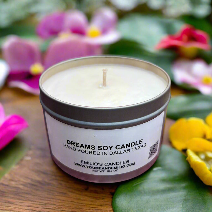 Dreams Soy Candle | Pure Soy Wax | Pink Chiffon | Scented Candle | You Me And Emilio | Emilio’s Candles | Hand Poured | Best Selling Scent | Luxury Scent 