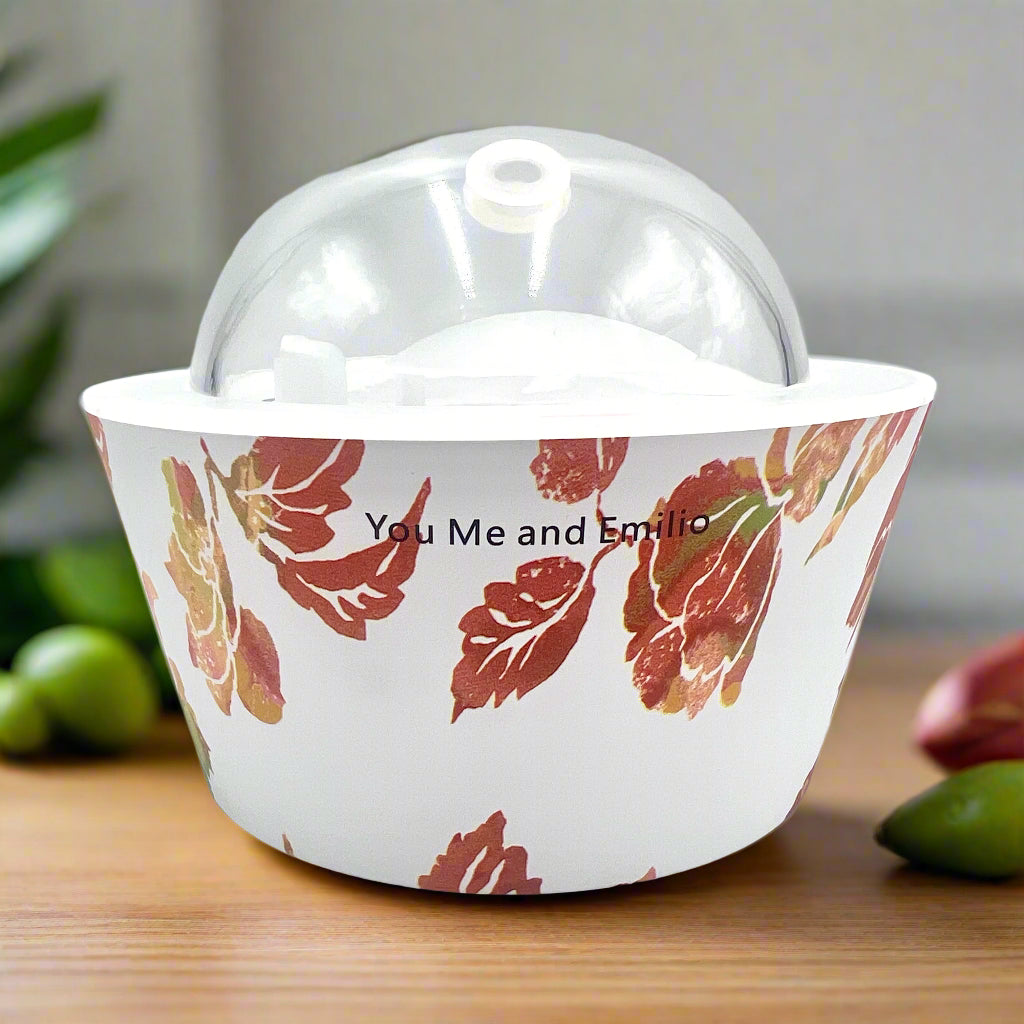 Elegant Blooming Essence Oil Diffuser featuring sculptural floral design and soft misting by YOU ME & EMILIO.