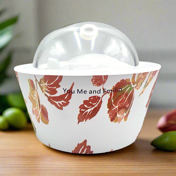 Elegant Blooming Essence Oil Diffuser featuring sculptural floral design and soft misting by YOU ME & EMILIO.