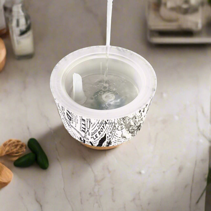 Close-up of the Le Royal Diffuser, featuring organic elements and a sleek design, blending elegance and functionality.