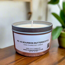 Celebrate sophistication with the 45 Bourbon Butterscotch Soy Candle. Rich butterscotch, bourbon whiskey, and vanilla create a luxurious scent. Long-lasting, clean-burning, and eco-friendly. Upgrade with the YOU ME & EMILIO Premium Subscription for exclusive perks! Created in honored of the 45th president of the United States of America, Donald John Trump.