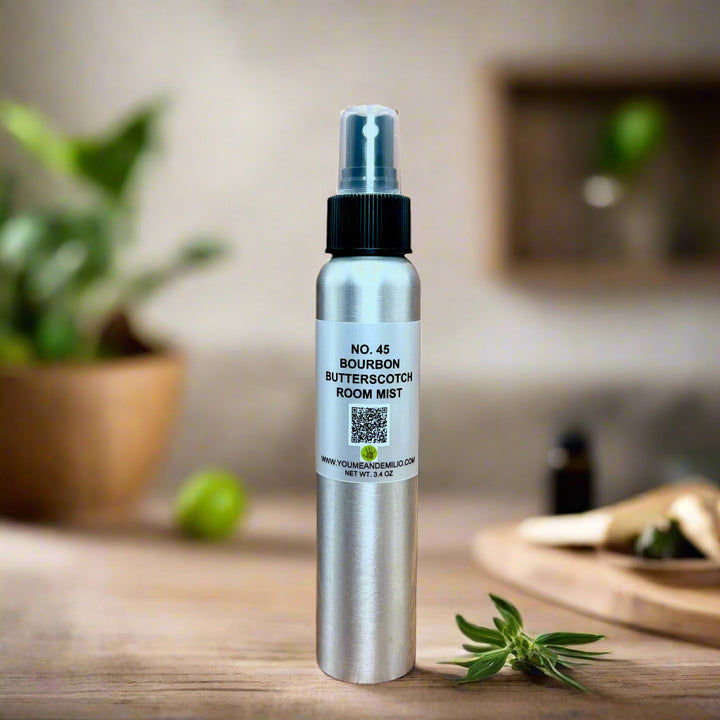 Transform your space with the luxurious scent of No. 45 Bourbon Butterscotch Room Mist, packaged in a minimalist amber glass bottle. Honoring the 45th President of the United Stated Donald John Trump. 