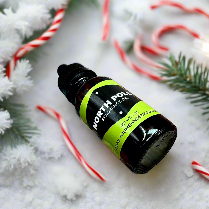 Experience the essence of the holidays with North Pole Fragrance Oil, a sweet and creamy combination of peppermint and vanilla.