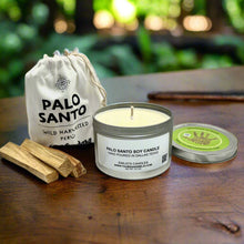 Palo Santo Soy Candle: A powerful tool for relaxation and energy purification, made with natural ingredients.