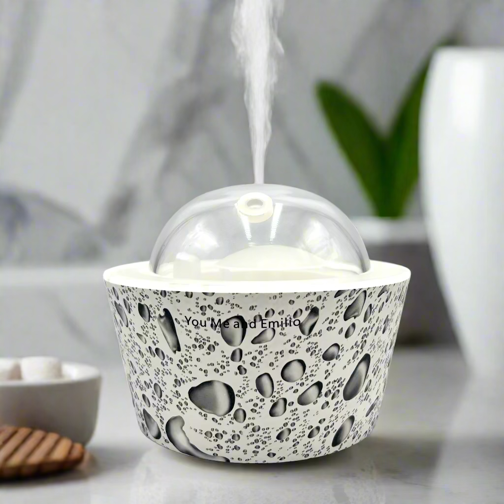 Plastic bowl with textured design on a white background