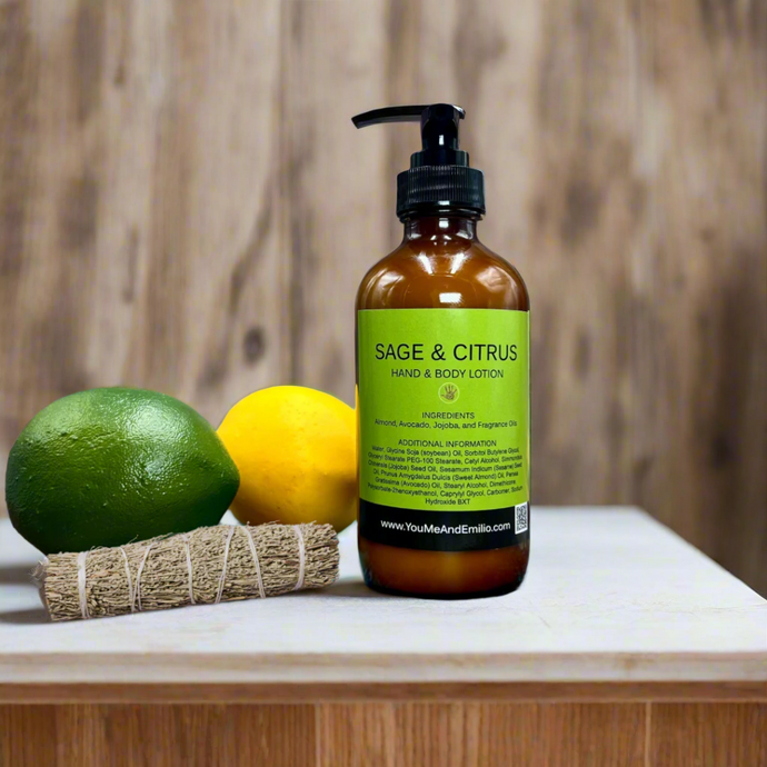 Sage & Citrus Hand And Body Lotion | All natural | Jojoba Oil | Sweet Almond Oil | Avocado Oil 