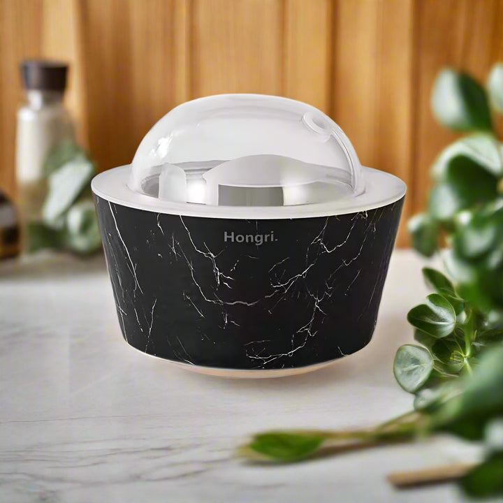 Modern ultrasonic diffuser in Stormy Night finish, perfect for setting a relaxing mood.