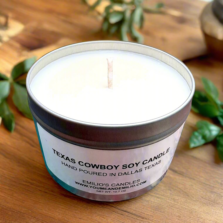 The Texas Cowboy Soy Candle brings the essence of the Wild West into your home with every flicker of its flame.