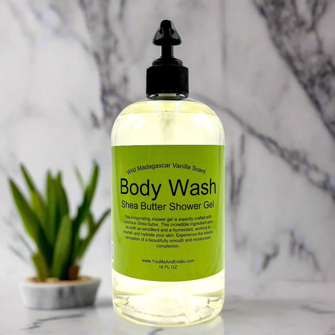 Wild Madagascar Vanilla Body Wash | Shea Butter Shower Gel | Hand Poured in Dallas Texas | Scented Body Wash | Fragrance Oils | Bath & Body Works | Pamper Yourself | Body Care
