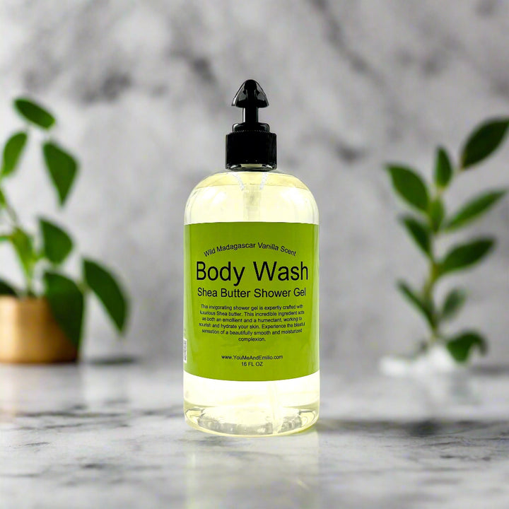 Wild Madagascar Vanilla Body Wash | Shea Butter Shower Gel | Hand Poured in Dallas Texas | Scented Body Wash | Fragrance Oils | Bath & Body Works | Pamper 