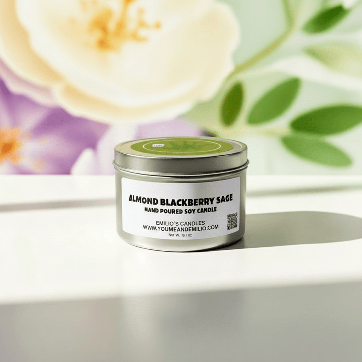 Almond Blackberry Sage Soy Candle - You Me and Emilio
