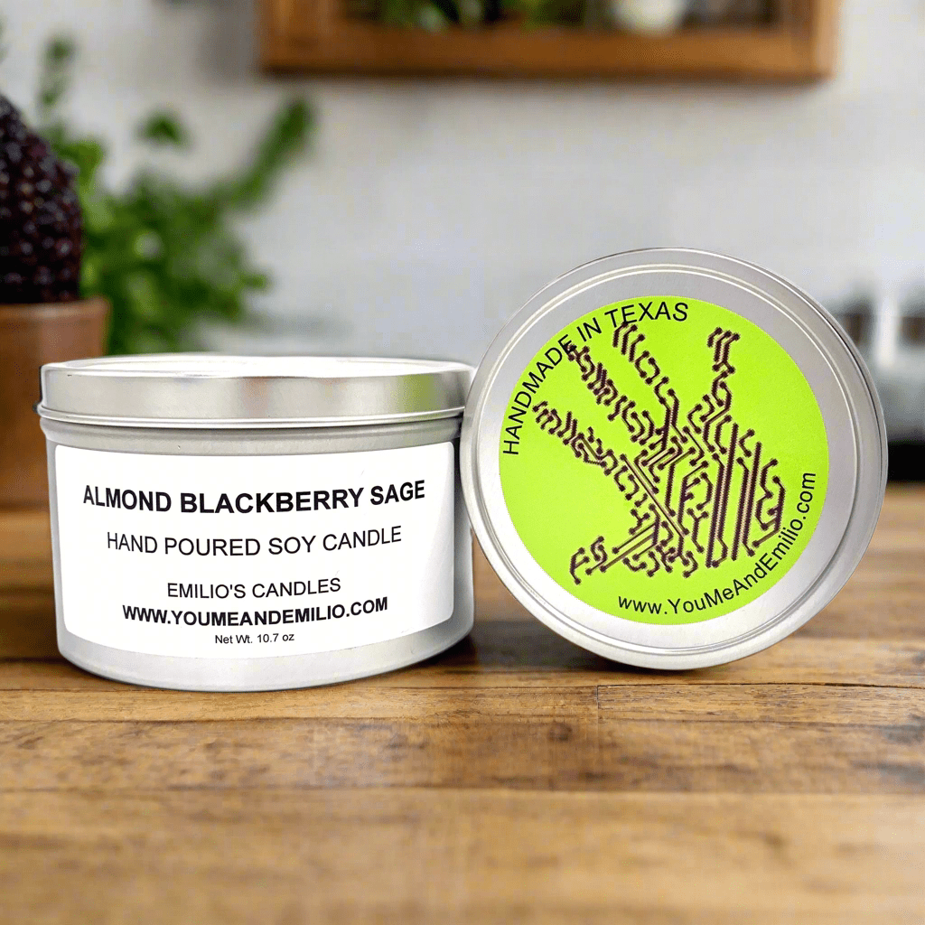 Almond Blackberry Sage Soy Candle - You Me and Emilio
