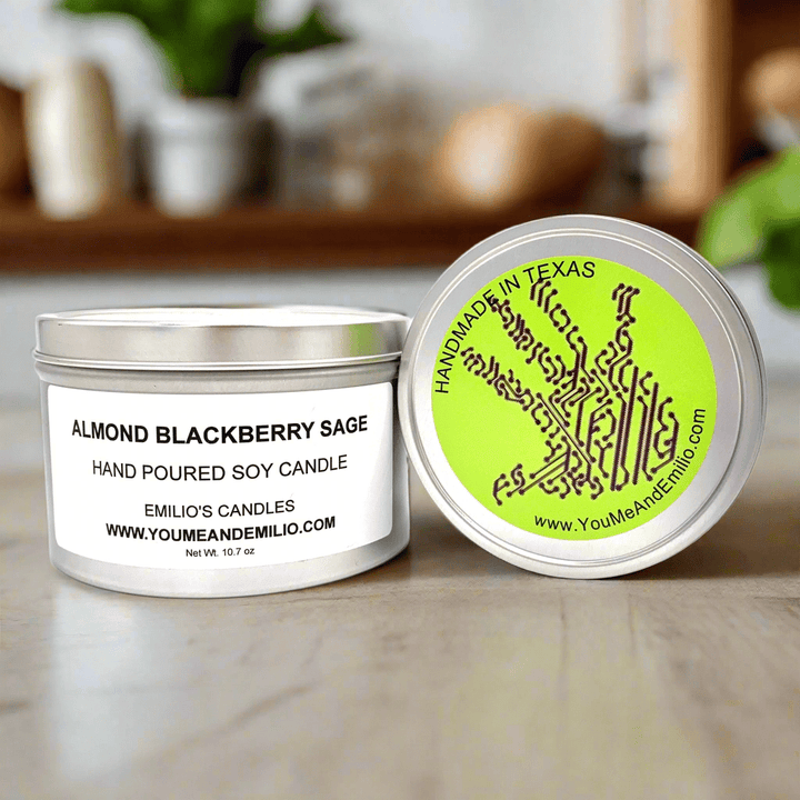Almond Blackberry Sage Soy Candle - You Me and Emilio