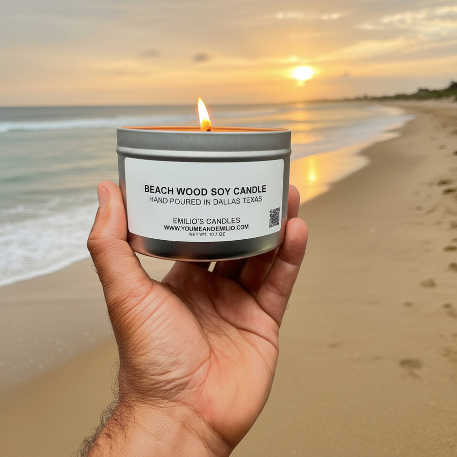 Beach Wood Soy Candle - You Me and Emilio