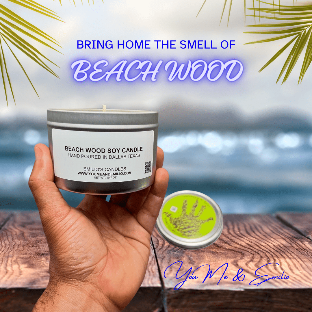 Beach Wood Soy Candle - You Me and Emilio