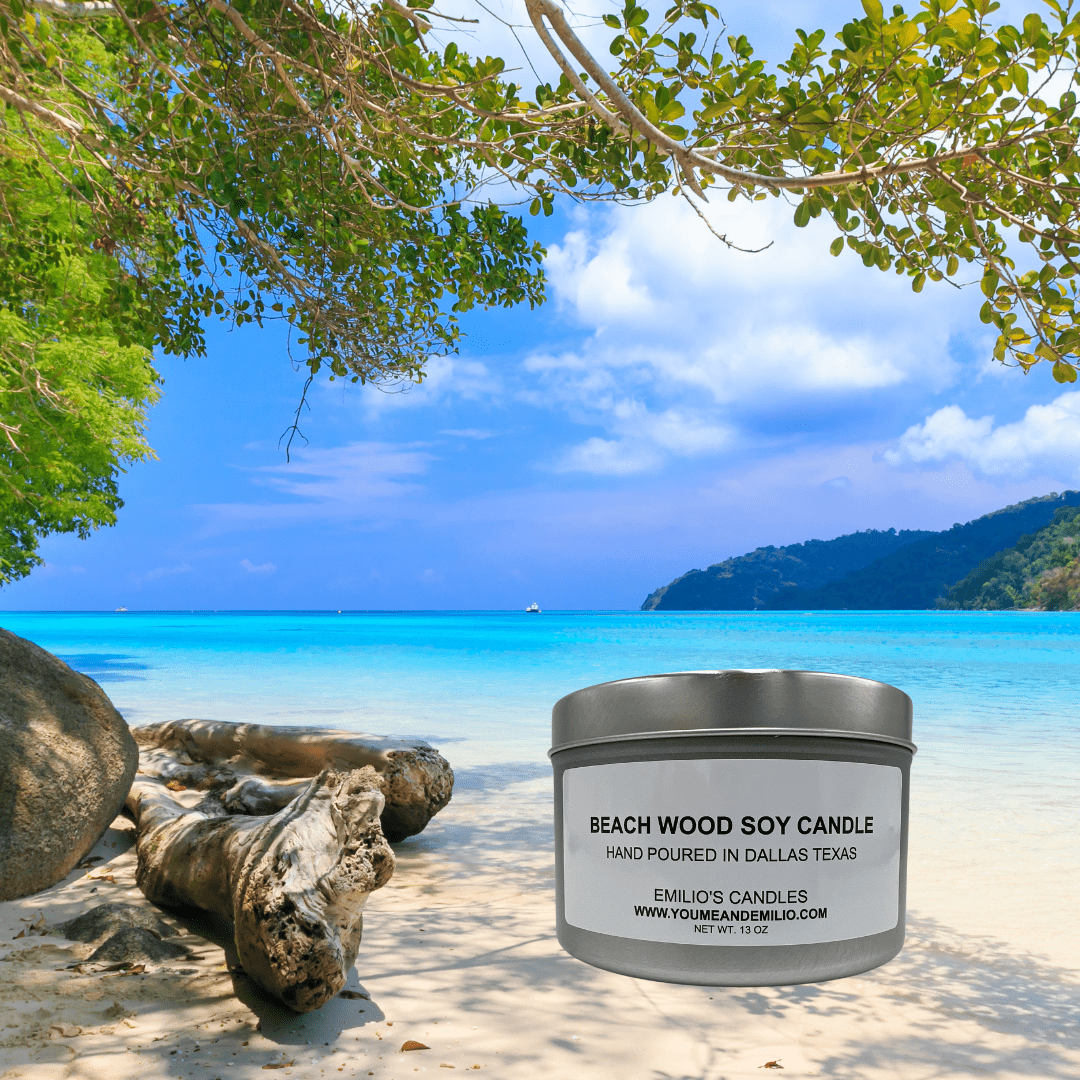 Beach Wood Soy Candle - You Me and Emilio