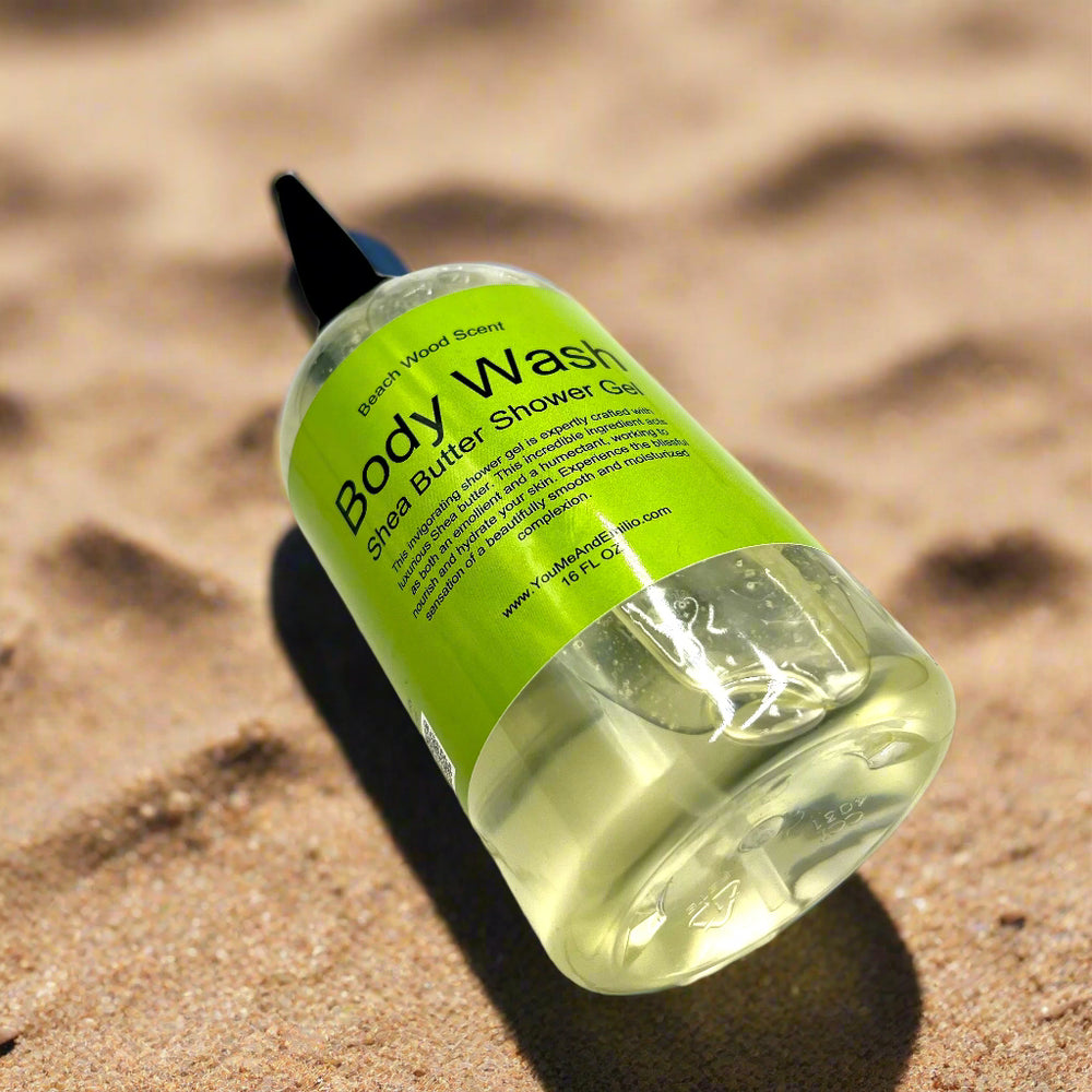 Beach Wood Body Wash | Shea Butter Shower Gel | Hand Poured in Dallas Texas | Scented Body Wash | Fragrance Oils | Nourish yourself 