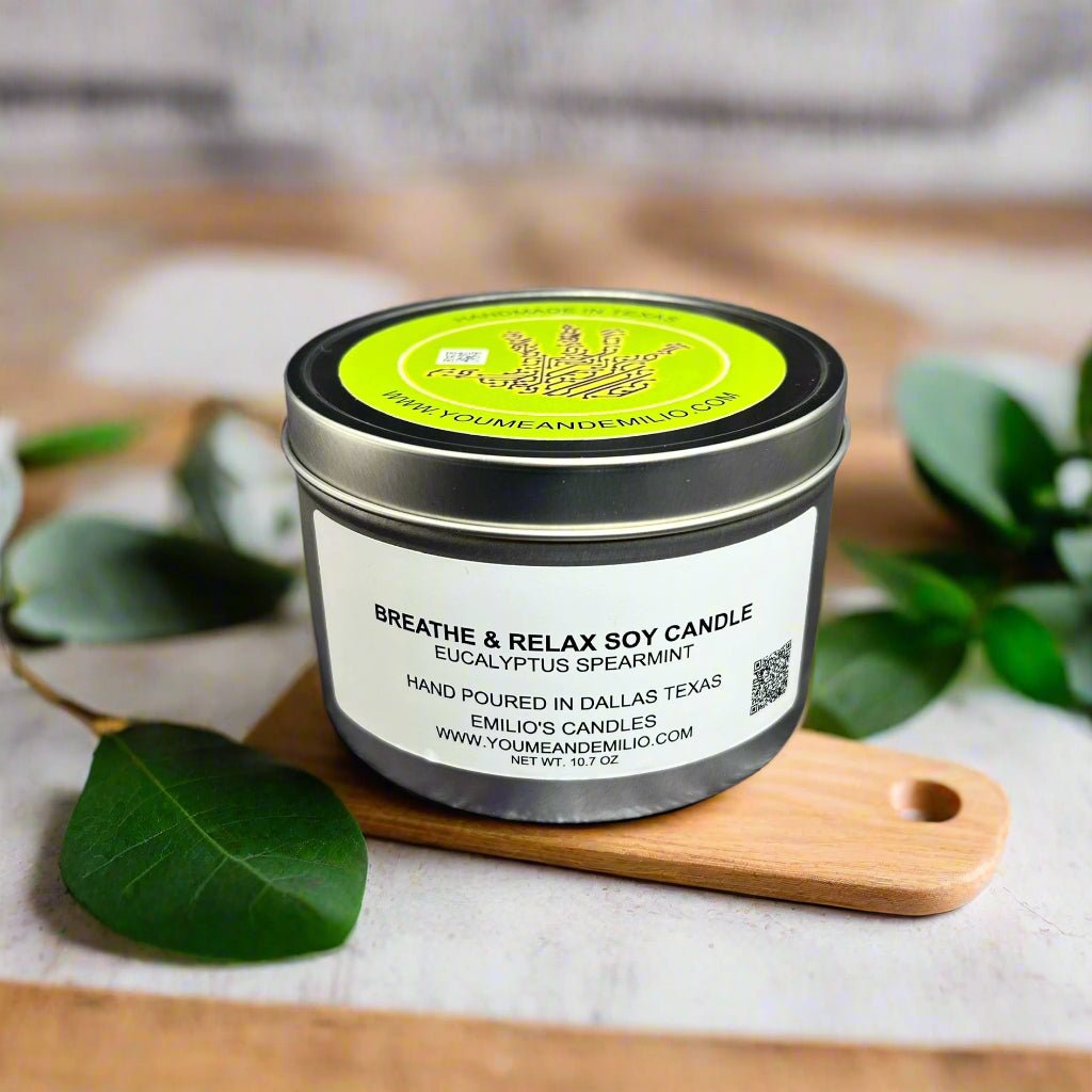 Breathe & Relax Soy Candle | Eucalyptus Spearmint - You Me and Emilio