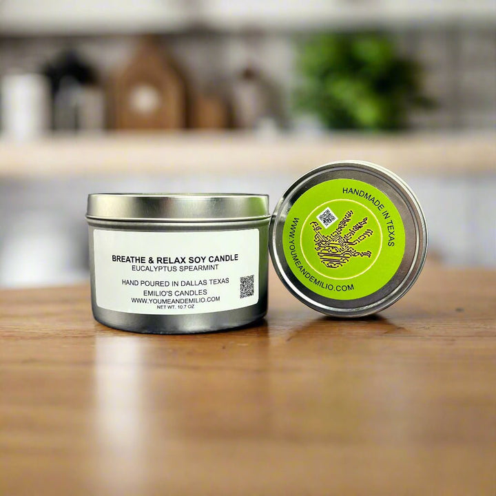 Breathe & Relax Soy Candle | Eucalyptus Spearmint - You Me and Emilio