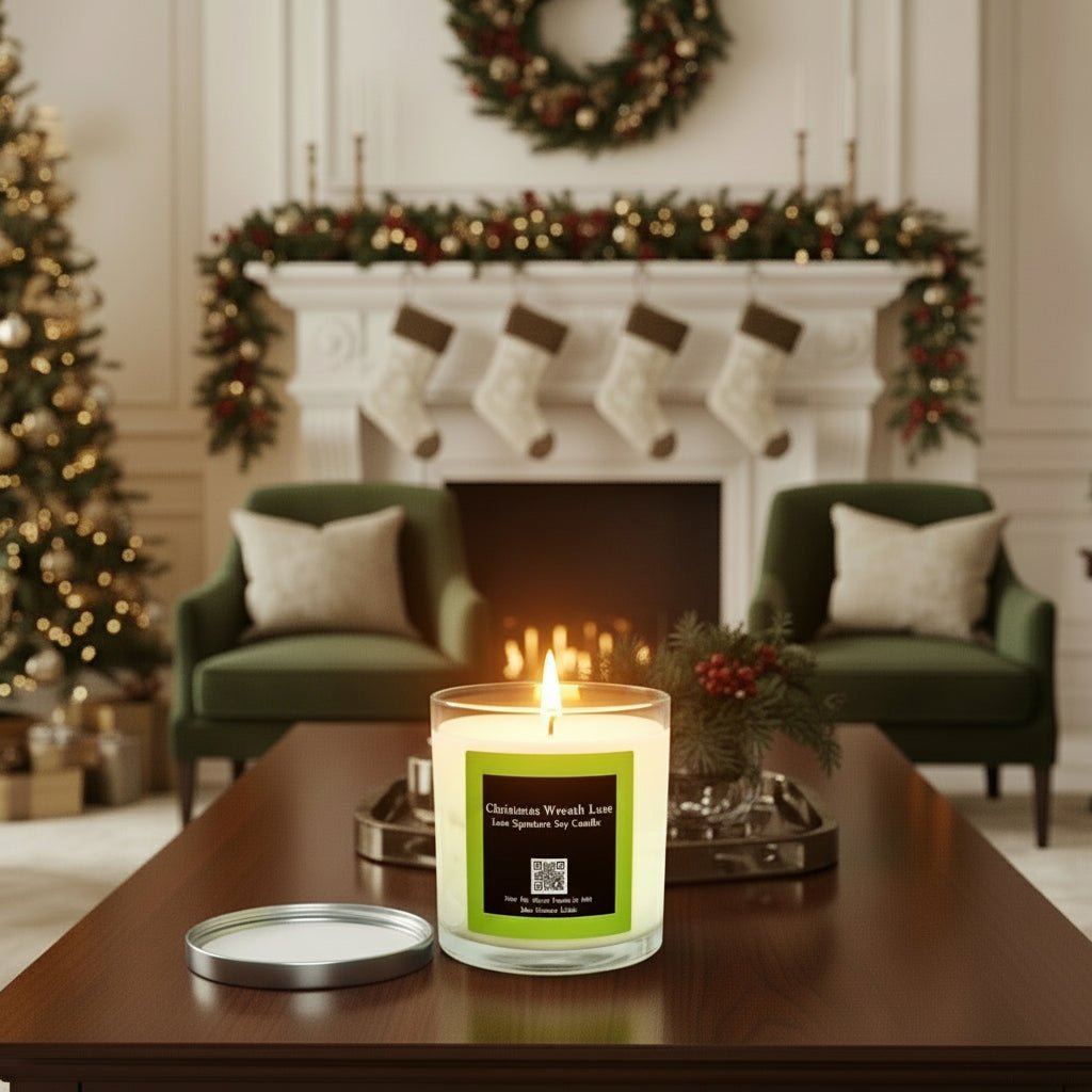 Christmas Wreath — Luxe Signature Soy Candle - You Me and Emilio