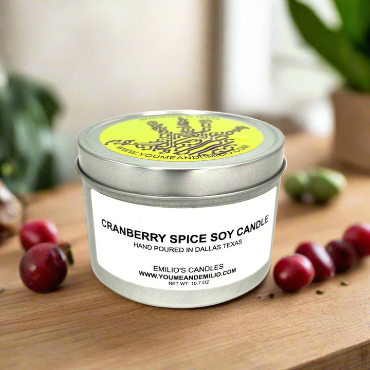 Cranberry Spice Soy Candle - You Me and Emilio