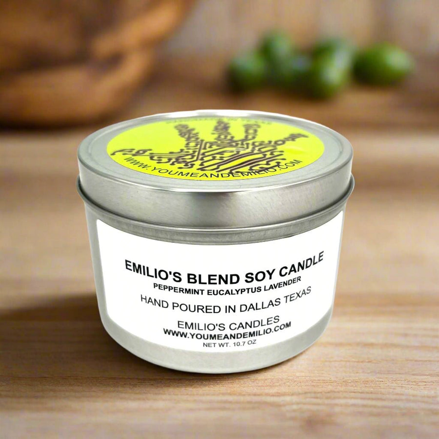 Emilio’s Blend Soy Candle – Peppermint, Eucalyptus & Lavender - You Me and Emilio