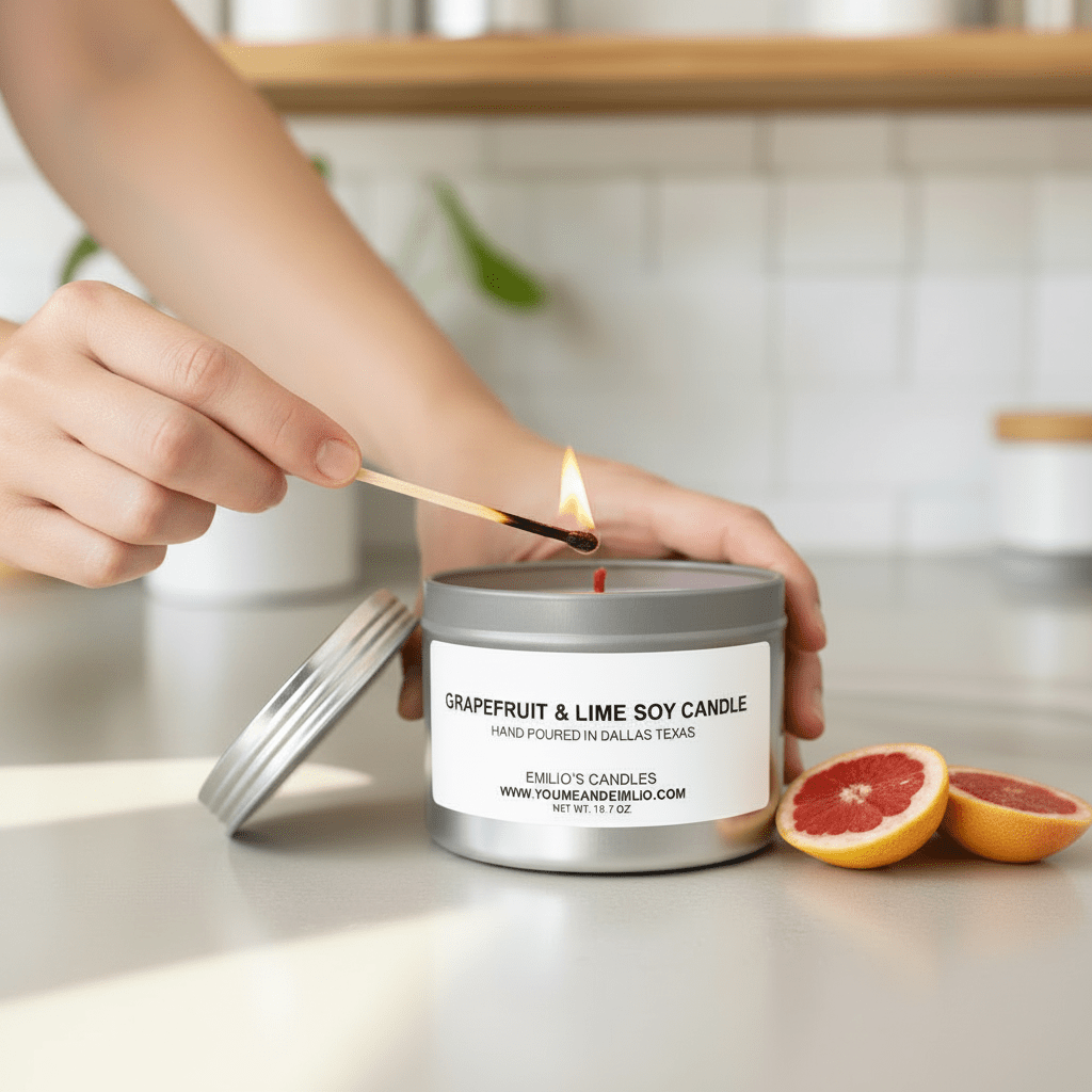 Grapefruit & Lime Soy Candle - You Me and Emilio