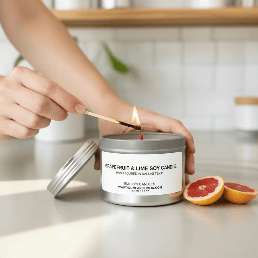 Grapefruit & Lime Soy Candle - You Me and Emilio