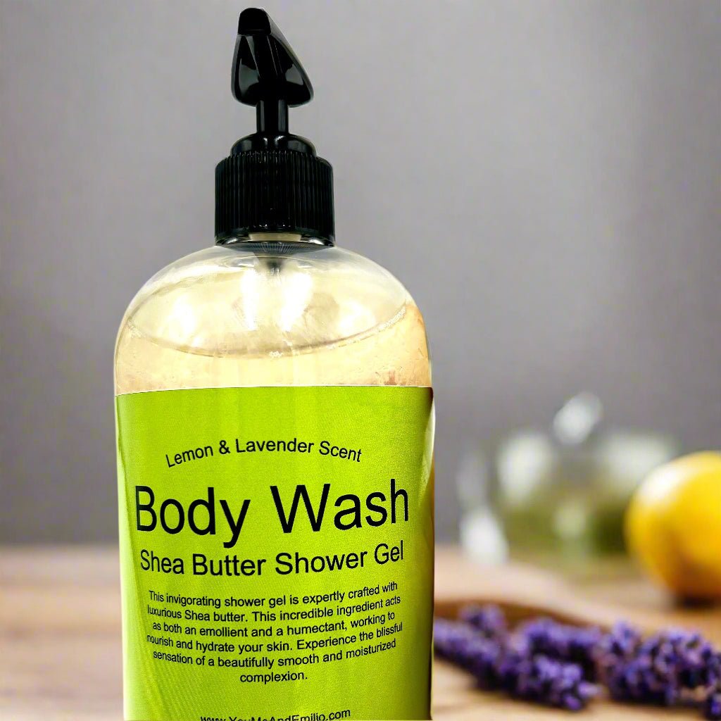 Lemon & Lavender Body Wash | Shea Butter Shower Gel - You Me and Emilio