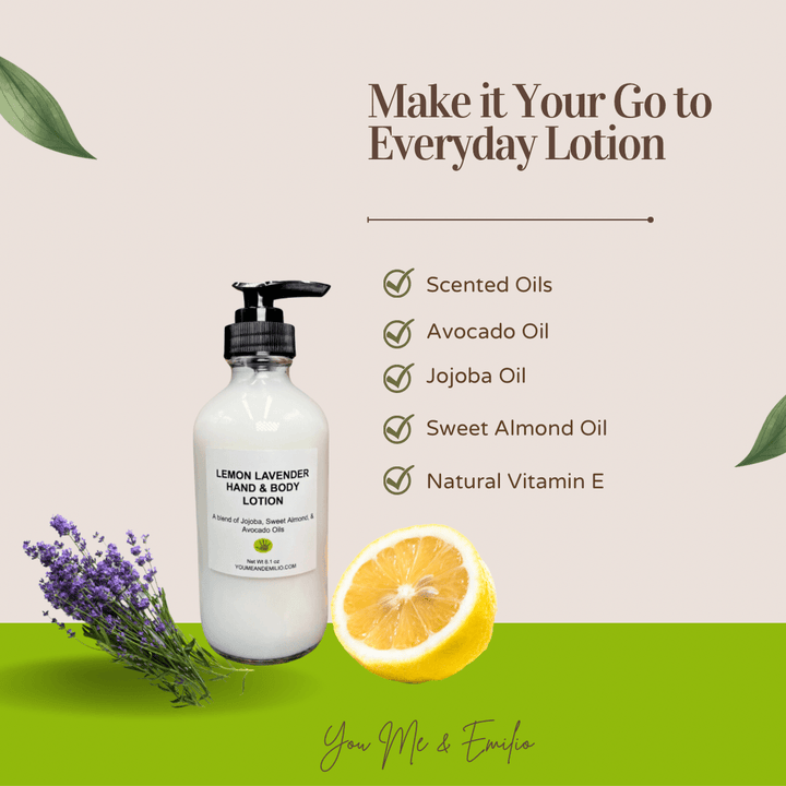 Lemon Lavender Hand & Body Lotion - You Me and Emilio