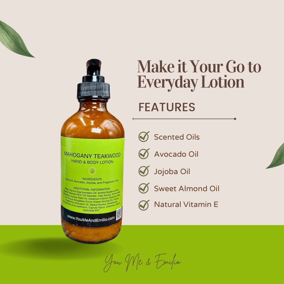 Mahogany Teakwood Hand & Body Lotion - You Me and Emilio