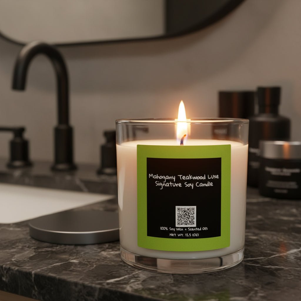 Mahogany Teakwood — Luxe Signature Soy Candle - You Me and Emilio