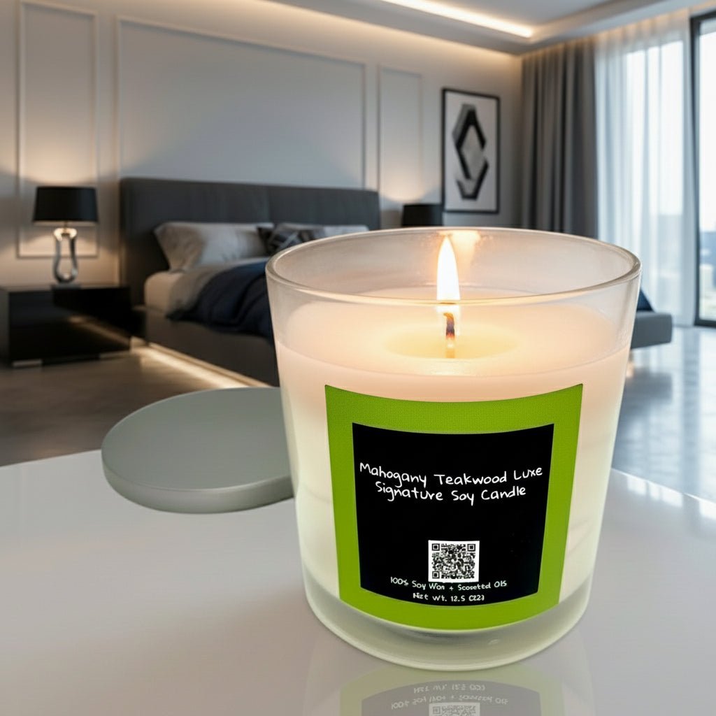 Mahogany Teakwood — Luxe Signature Soy Candle - You Me and Emilio