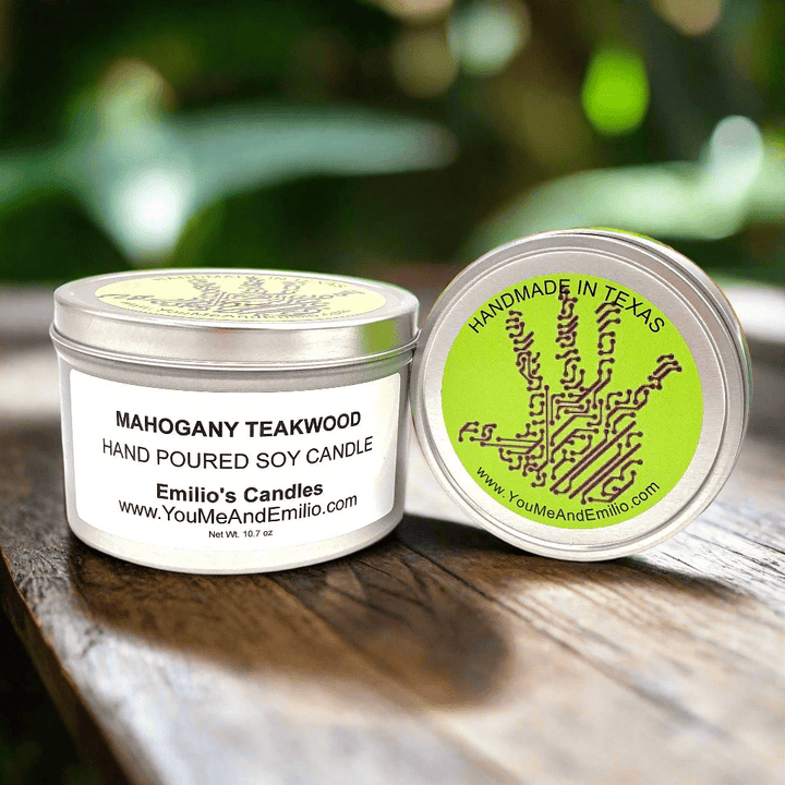 Mahogany Teakwood Soy Candle - You Me and Emilio